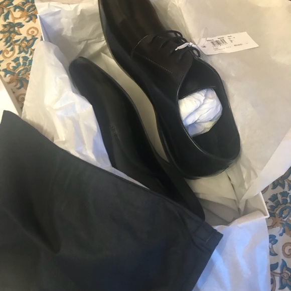 VERSACE COLLECTION formal derby sz 9 UK 42 Brown - Picture 3 of 6